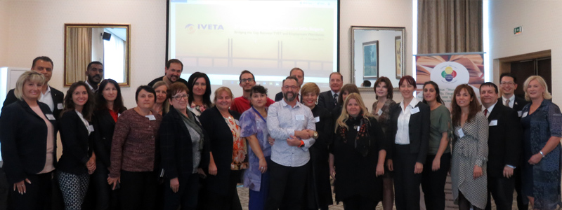 Delegates posing on the last day of the Sofia Conference